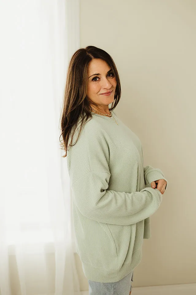 Oversized Two Tone Pullover