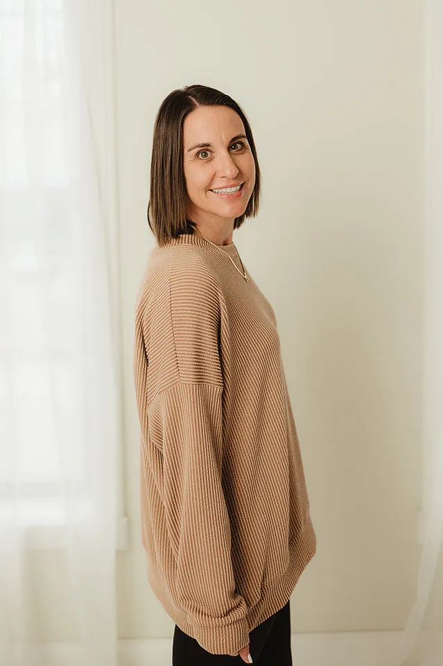 Oversized Two Tone Pullover