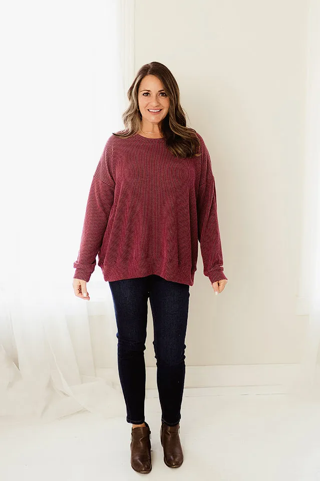Oversized Two Tone Pullover