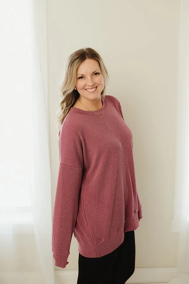 Oversized Two Tone Pullover
