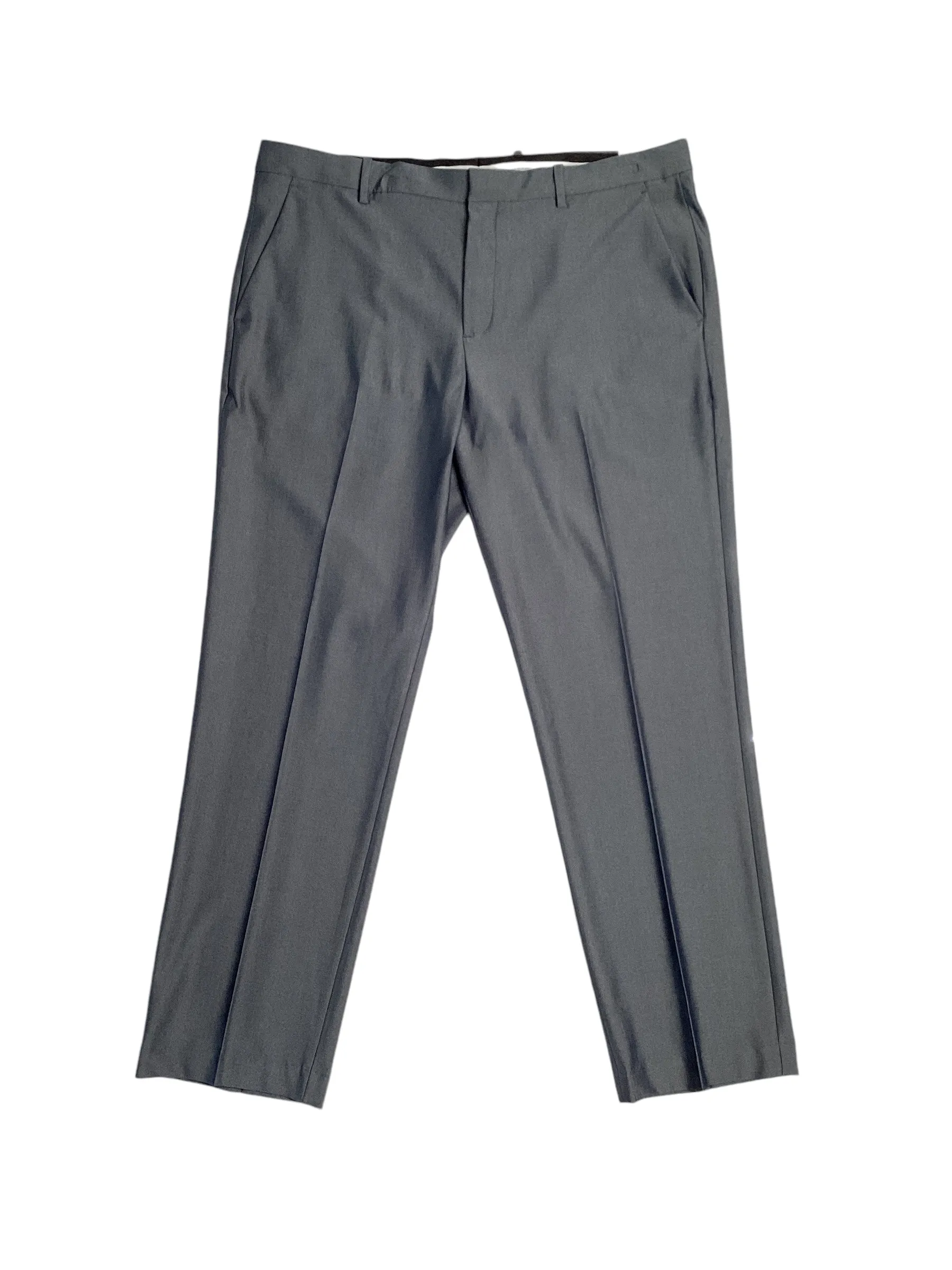 Perry Ellis Portfolio Mens Check Suit Dress Pants Med Grey 40 x 30