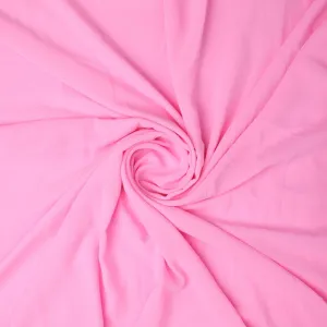 Pink Plain Georgette Solid Fabric