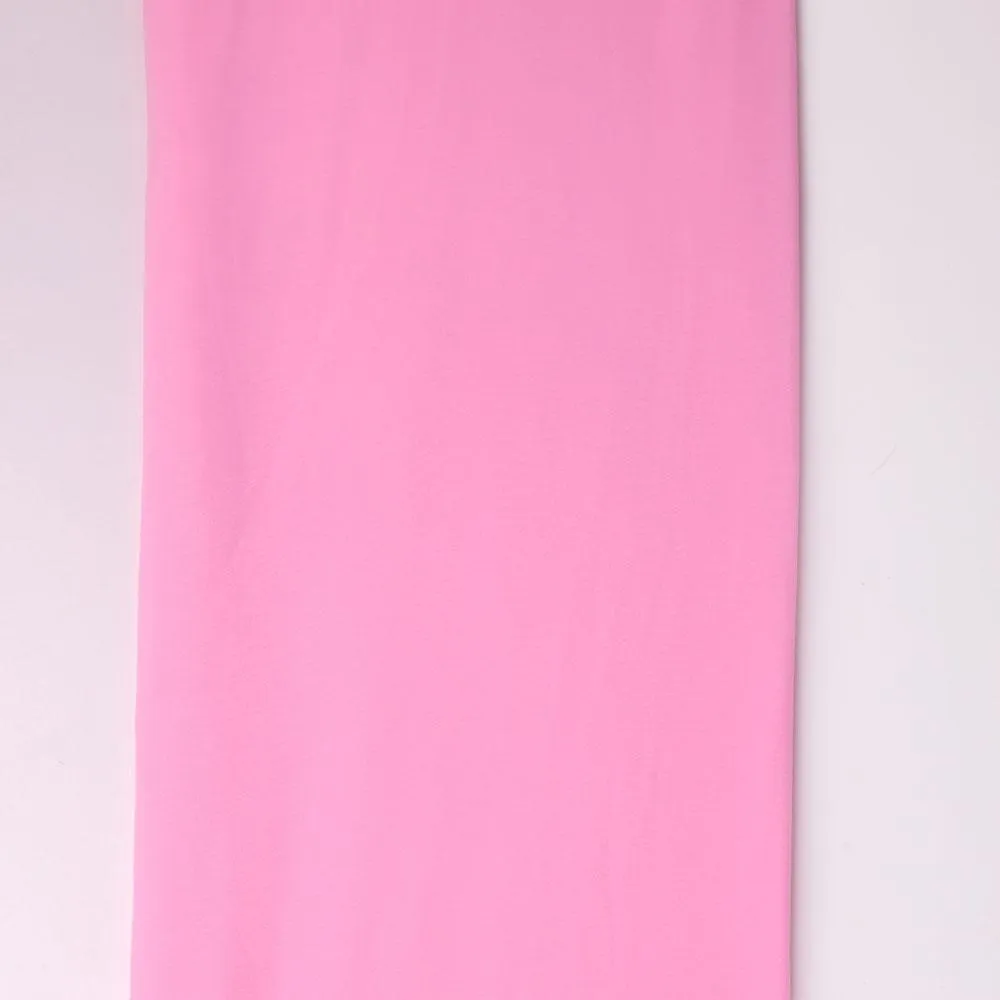 Pink Plain Georgette Solid Fabric