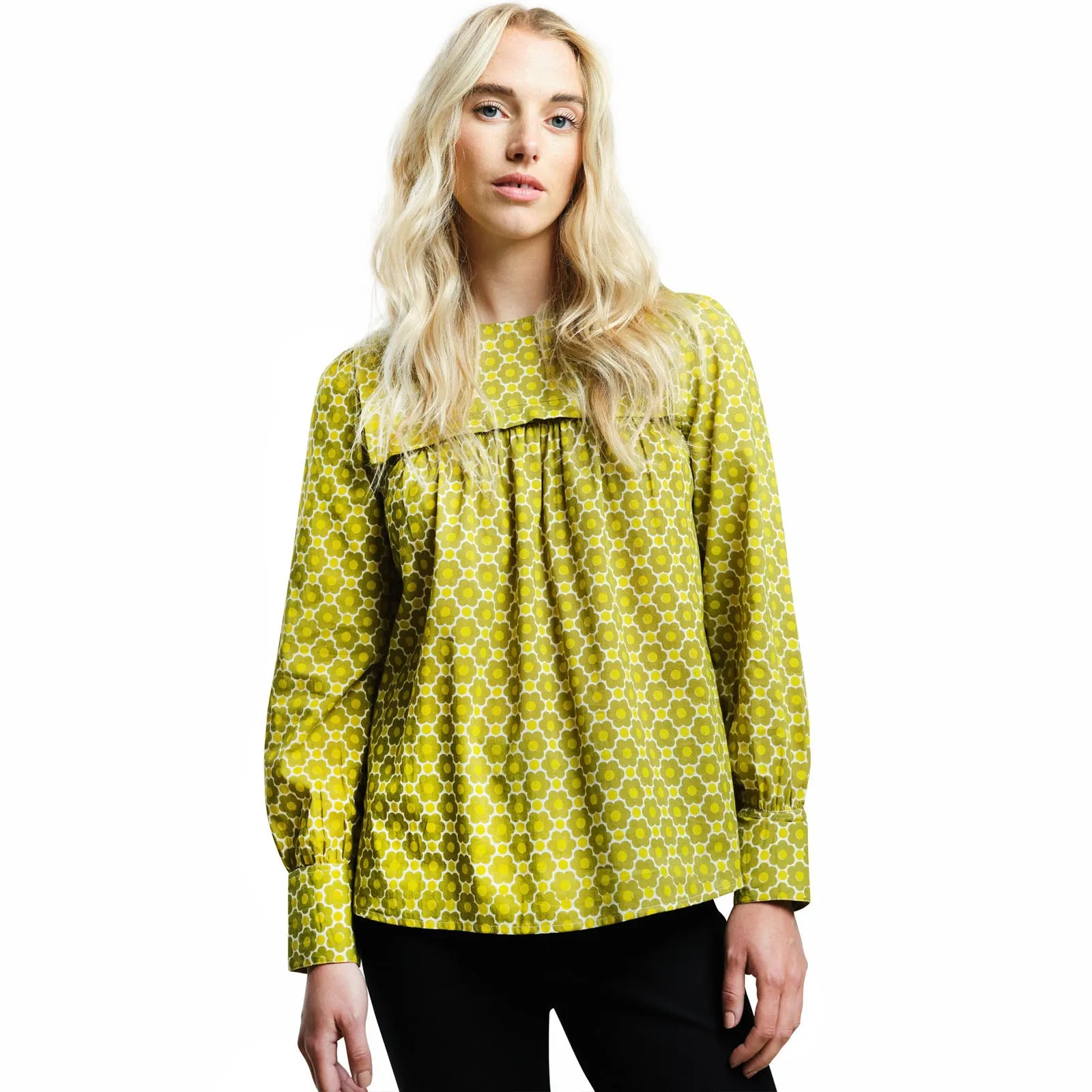 Regatta Womens Orla Kiely Long Sleeve Bib Collar Blouse Top