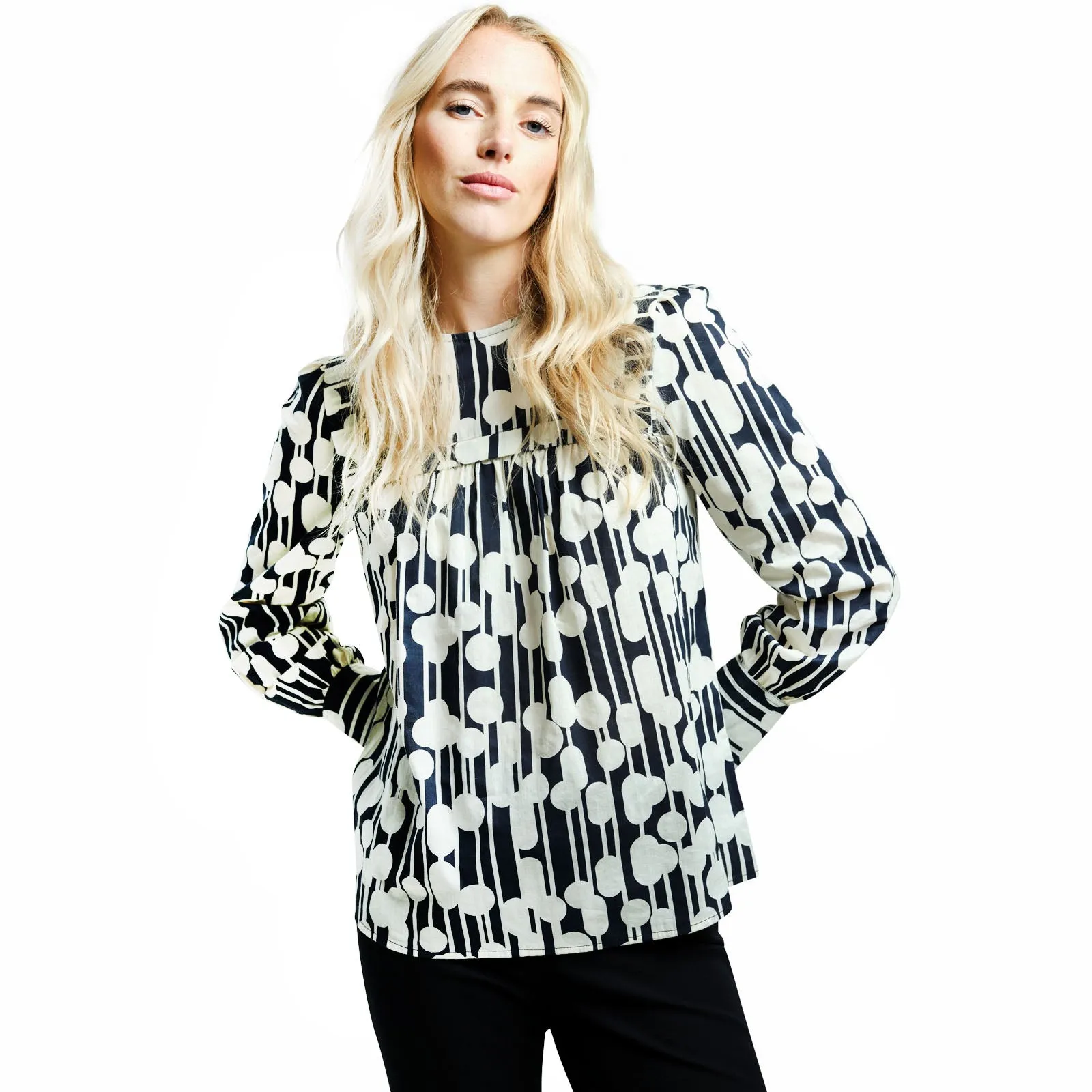Regatta Womens Orla Kiely Long Sleeve Bib Collar Blouse Top
