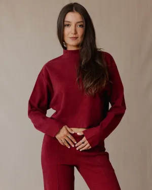 Relaxed Cashmere Set Burgundy