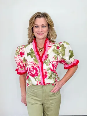 Rosy Petal Party Top