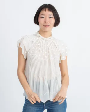 Ruffled Sheer Blouse