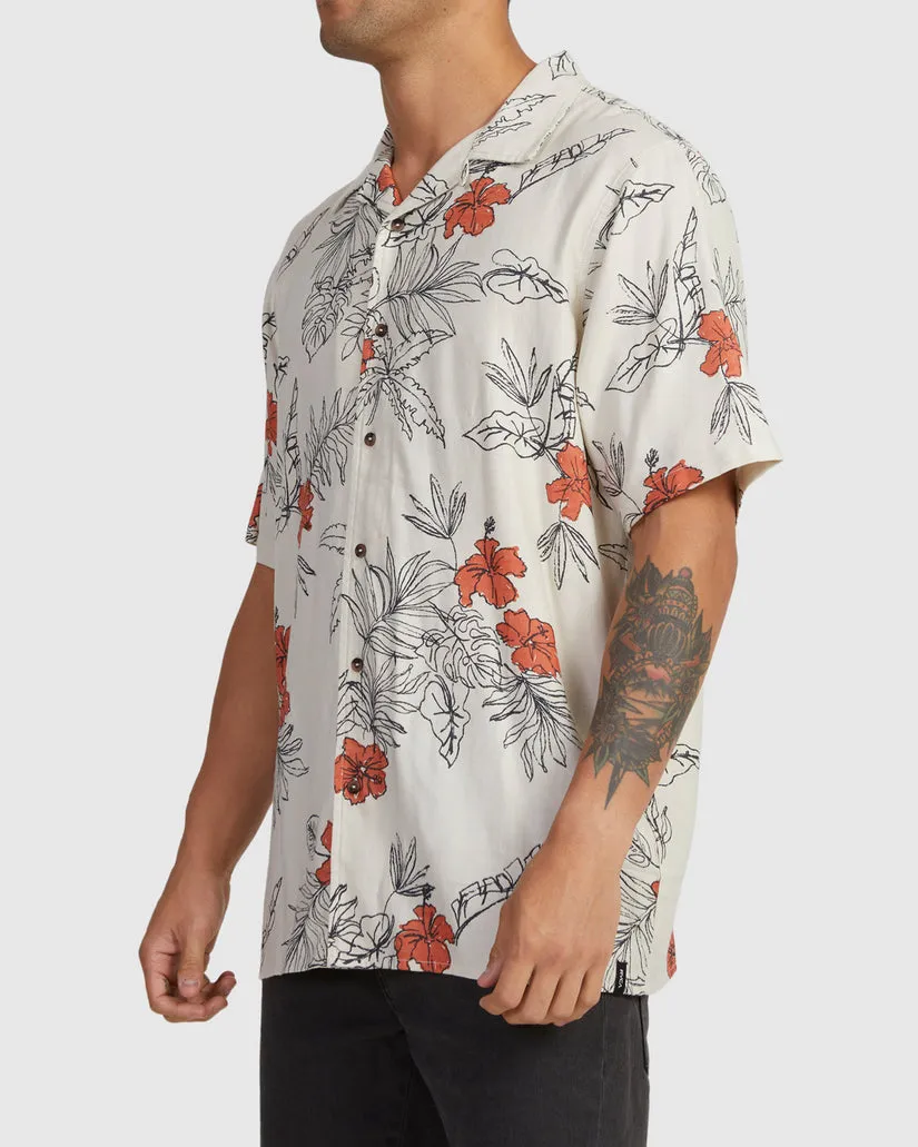 RVCA HAND DRAWN SHORT SLEEVE SHIRT - WEJ0