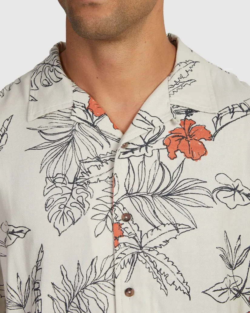 RVCA HAND DRAWN SHORT SLEEVE SHIRT - WEJ0
