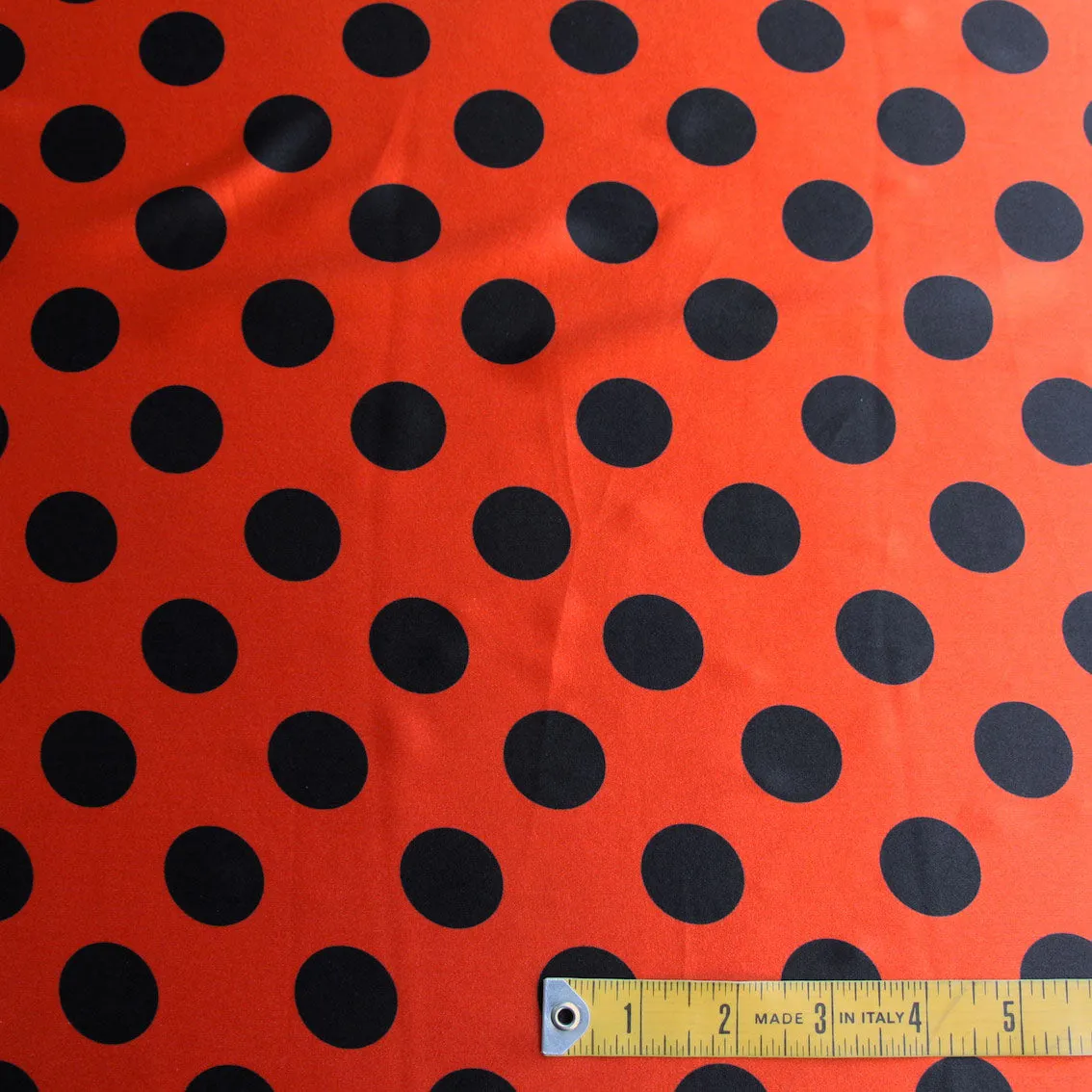 Spotted Orange Silk Satin