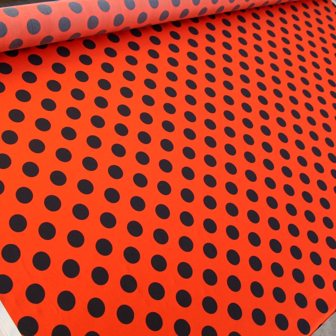 Spotted Orange Silk Satin