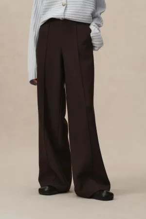 Svichka Twill Straight Leg Pants in Merino Wool Twill