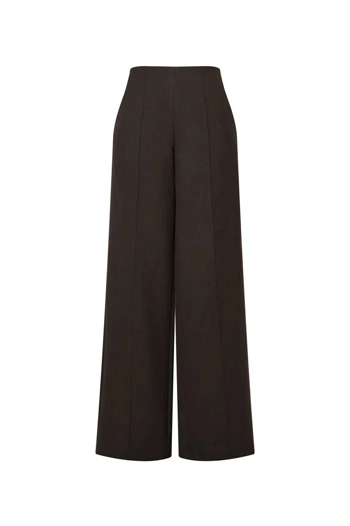 Svichka Twill Straight Leg Pants in Merino Wool Twill