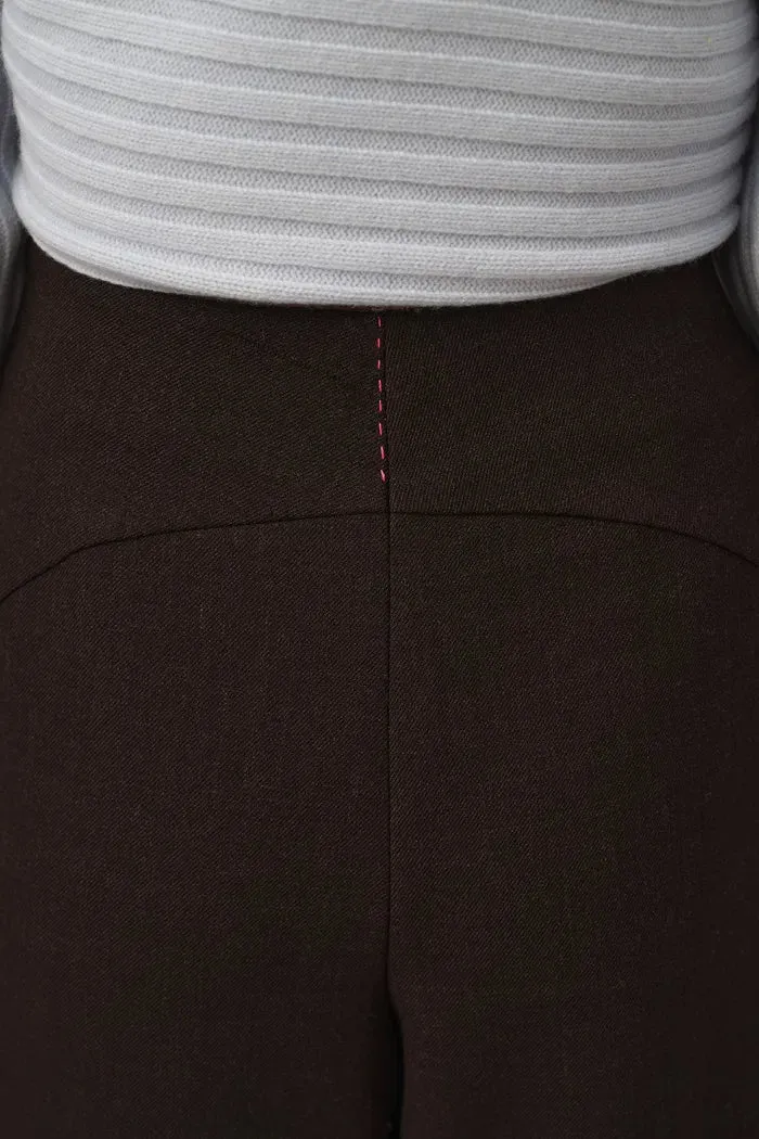 Svichka Twill Straight Leg Pants in Merino Wool Twill