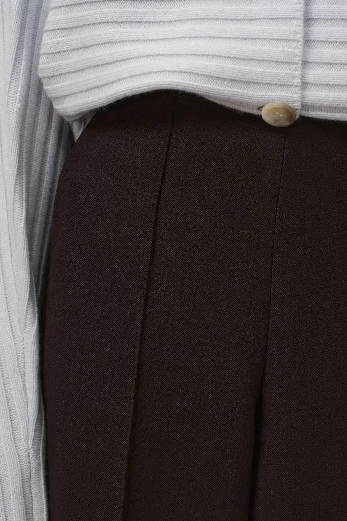 Svichka Twill Straight Leg Pants in Merino Wool Twill