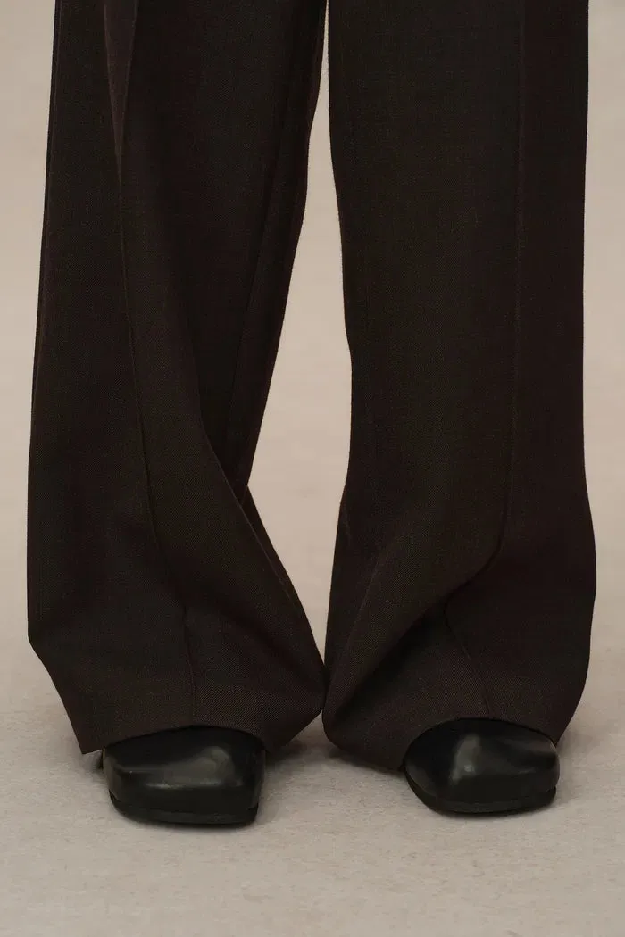 Svichka Twill Straight Leg Pants in Merino Wool Twill