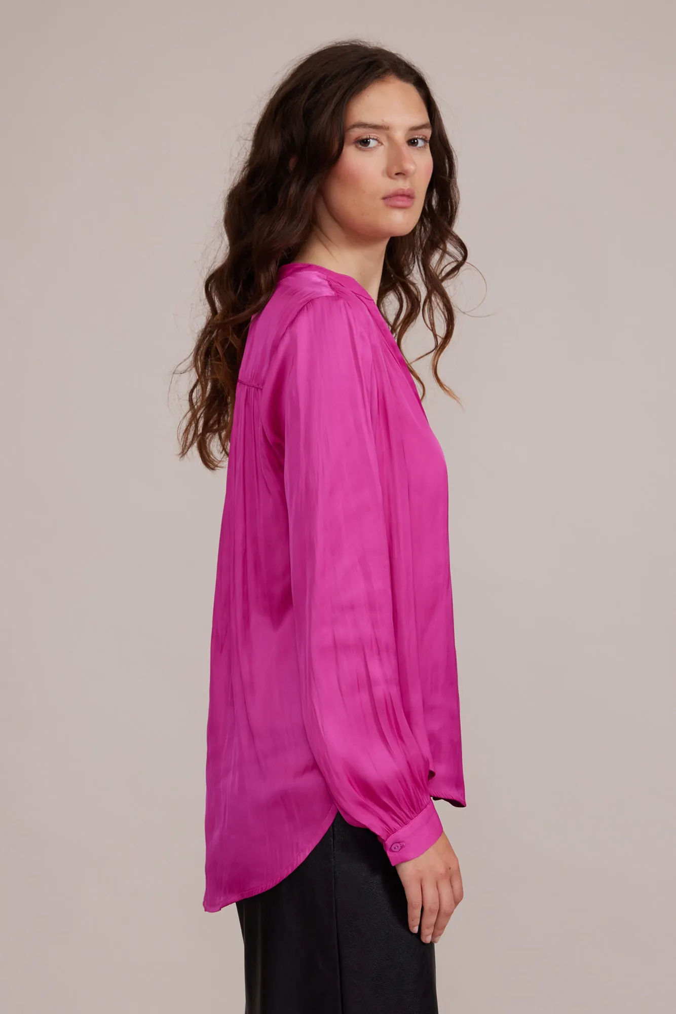 Tarra Flowy Blouse - Magenta
