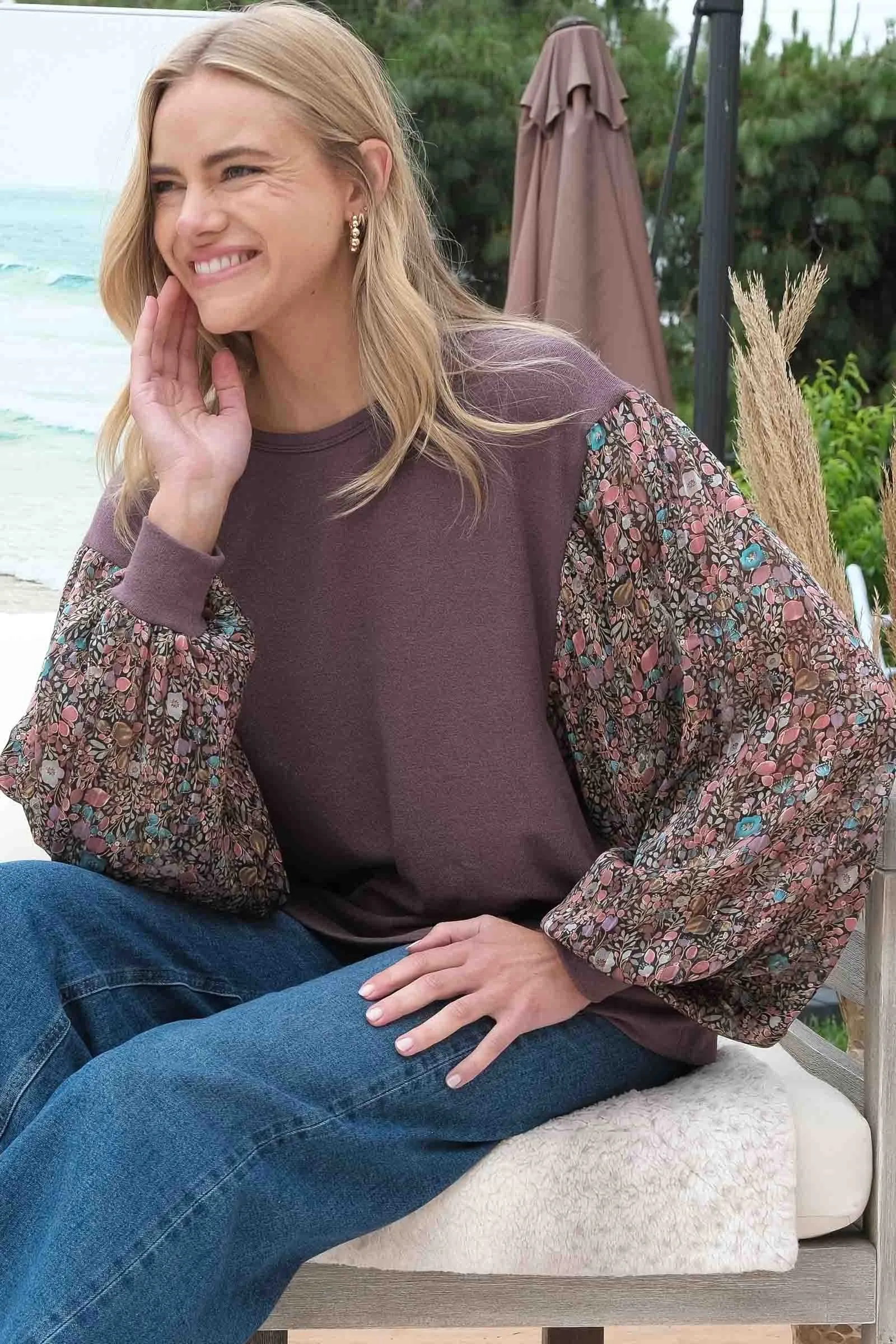 Tell Me You Love Me Blouse - Mocha