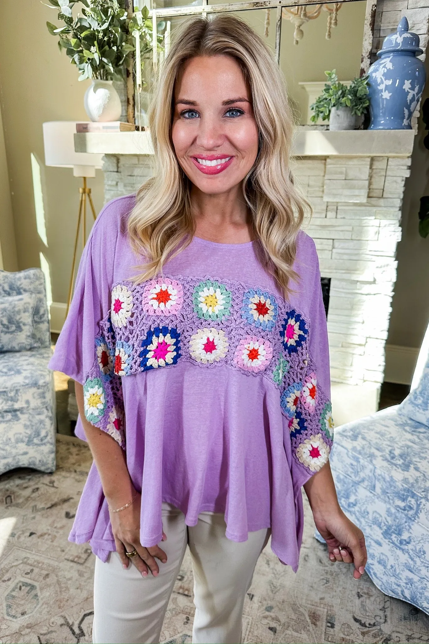 The Brittany Top in Lavender