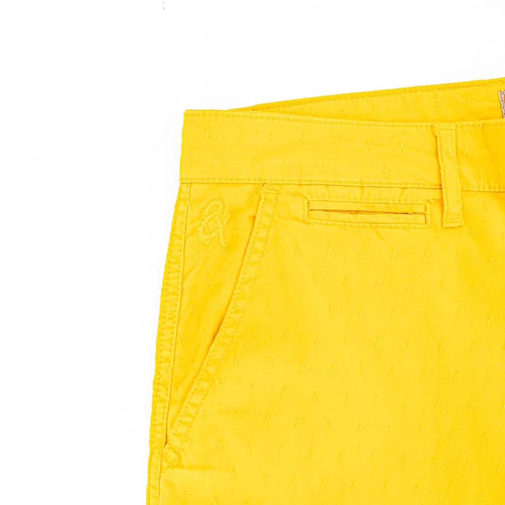 The Carlo Jacquard Shorts - Yellow