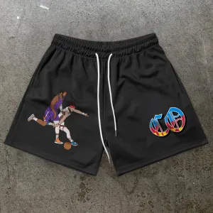 Trendy basketball sports printed shorts