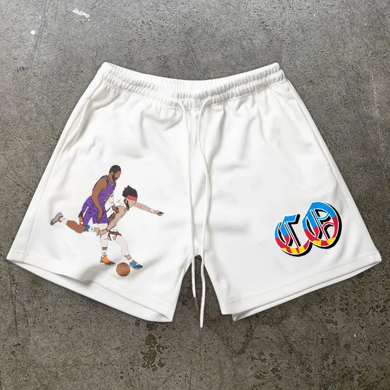 Trendy basketball sports printed shorts
