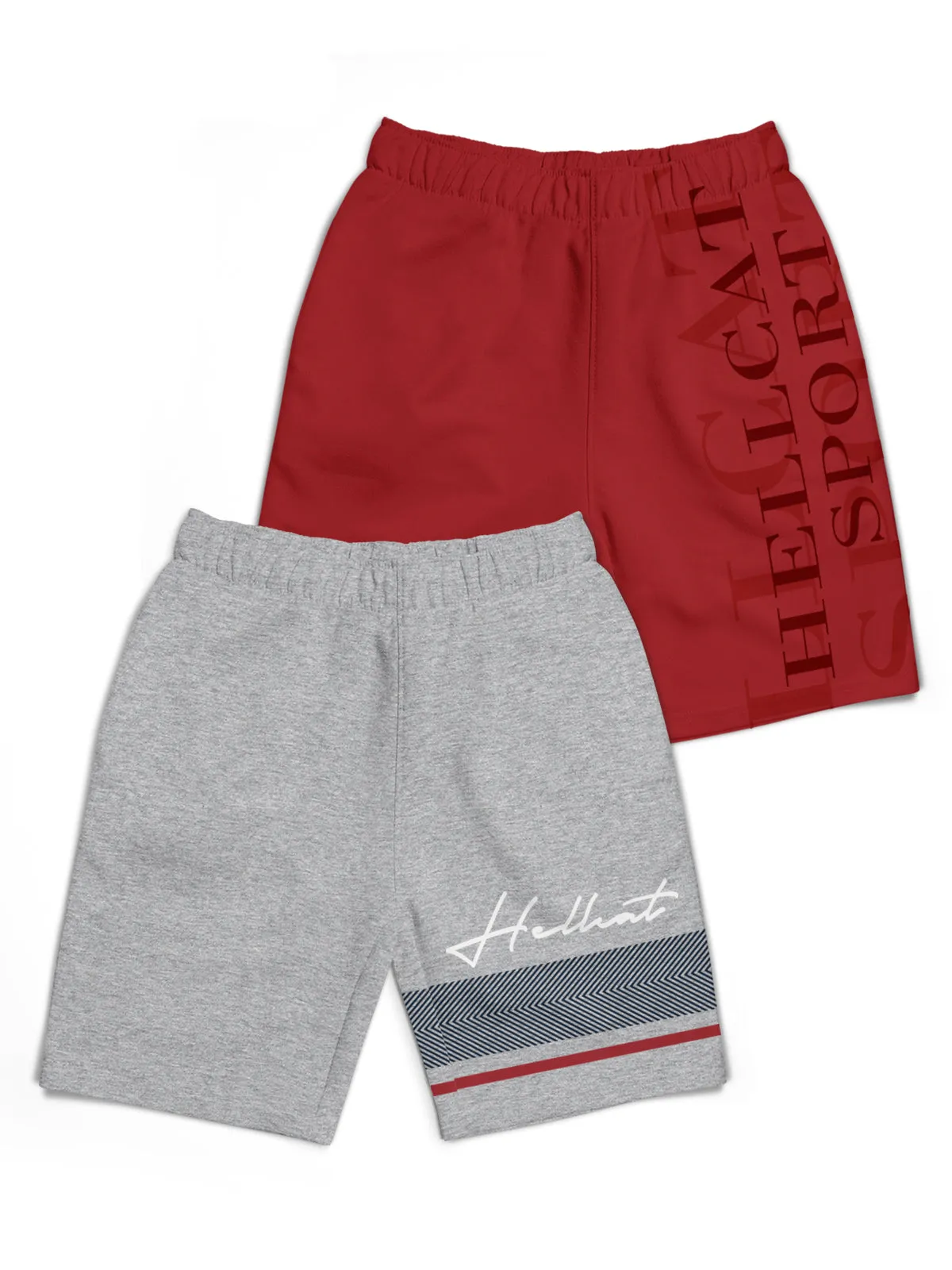 Trendy Typographic With Branding Printed Shorts for Girls - Pack of 2