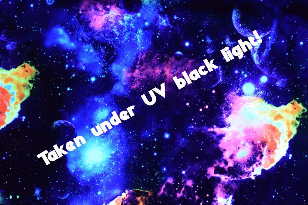 UV Glow Galaxy Print Spandex Fabric