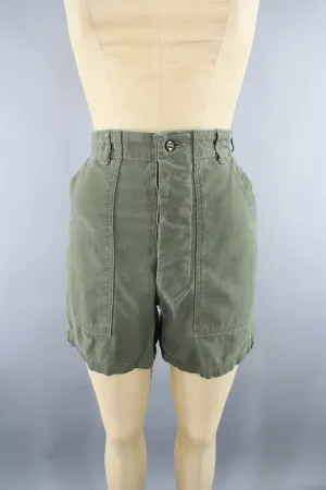 Vintage 1940s US Army Green Military Shorts