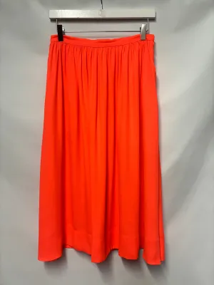 Whistles Neon Orange Midi Skirt Size 10